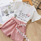 Melario Kids Sets Dot Summer Baby Sleeveless T-Shirt Shorts Suit