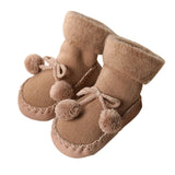 Newborn Baby Cotton High Quality Anti-Slip Socks Kids Winter Slipper Shoes Boots for 0-24 Months