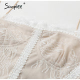 Simplee white lace summer women maxi dress spaghetti strap backless plus size dress