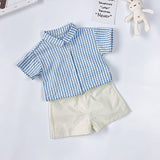 Summer Children Clothing Sets 2pcs Girls Dresses Boys Suits Shirt+Pants 12M-5Y