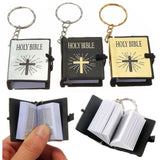 Cute Mini English HOLY BIBLE Religious Christian Cross Keyrings Gift