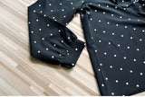 Ruffle Polka Dot Print Women's Blouse O-neck Buttons Long Sleeve Blouses