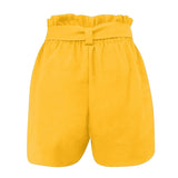 Summer Stylish High Waist Shorts Button with Belt Casual Hot Shorts