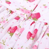 Flofallzique Dress Summer Cute Strawberry V-neck Comfortable Cotton