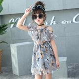 Summer Chiffon Kids Floral Clothing Princess Party Dress
