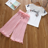Summer Girls Clothes Unicorn Sequins Chiffon Pants Outfit Tracksuit