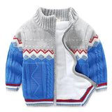Children Kids Knitted Sweaters for boys Cardigan Thick Jacket