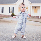 Denim Toddler Baby Infant Boys Girls Jumpsuit Clothes Outfits