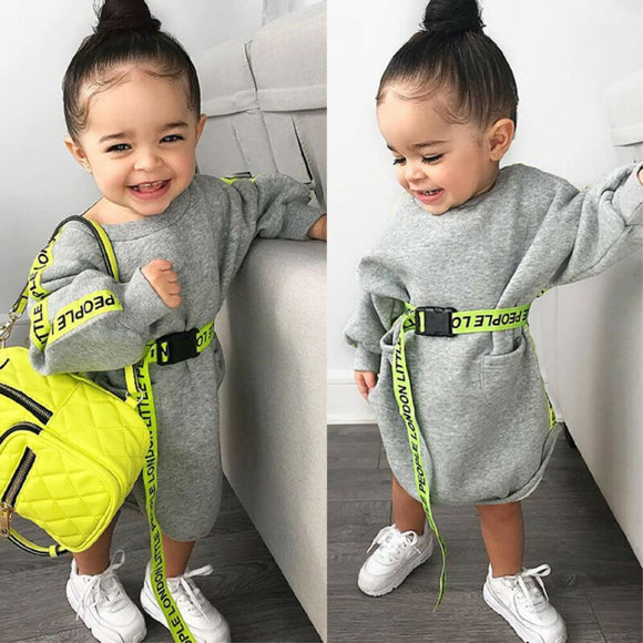 Baby Girl Clothes Long Sleeve Pullover Autumn Spring Cute Casual Dress