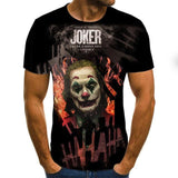 Hot Sale Clown Men Joker Face 3D Printed Terror Fashion T-shirts