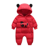 New born Winter Hooded Rompers Thick Cotton Outfit Jumpsuit