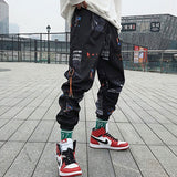 Hip hop Pants Men Loose Joggers Pants with Print Streetwear Harem Pants