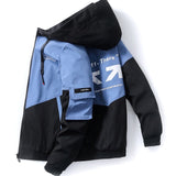Men autumn Size 3XL Outwear Hooded Coat Slim Parka printed jacket