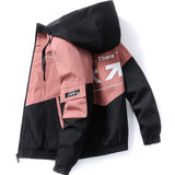 Men autumn Size 3XL Outwear Hooded Coat Slim Parka printed jacket
