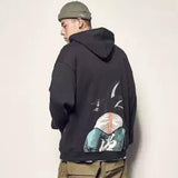 Men Cool Hip Hop Hoodies Japanese Casual Sweatshirts