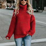 Women Turtleneck Sweaters Winter Pull Jumpers sweater