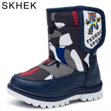 Skhek Winter Boots Waterproof Shoes Fashion Warm Toddler Footwear