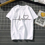 Women's Harajuku love feminina Than heart ulzzang graphic t shirts