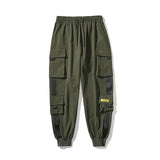Mens Cargo Pants Multi Pocket Harem Pants Streetwear Trousers