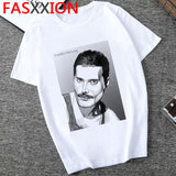 Freddie Mercury T Shirt Men Hip Hop Tshirt The Queen Band Graphic
