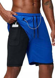 Summer Double-Deck Men's Fitness Bodybuilding Breathable Quick Drying Shorts
