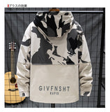 Men Slim Fit Fashiont Trend Loose Casual Chic Camouflage Jacket