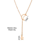 Women Jewelry Beautiful Gift Chains Necklace Sweet Moon Star Pendant Necklace