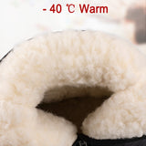 Men winter shoes snow boots waterproof non-slip thick fur winter boots