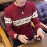 Men Long Sleeve Knitted Sweater Pullovers Coat