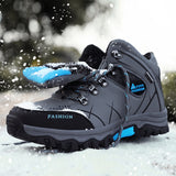 Men Winter Snow Boots Waterproof Leather Sneakers Super Warm Boots