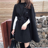 Mid-length High Quality Woolen Shawl Cape Poncho Coat Women Plus Size Cape Coats