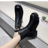 Women Chunky Heel Ankle Designer Chelsea Boots