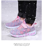 Children Mesh Sneakers Banner Sport Footwear Kids Cute Pink Flat Shoes