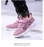 Children Mesh Sneakers Banner Sport Footwear Kids Cute Pink Flat Shoes