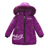 Winter Girls Solid Hoodie Kids Cute Warm Jackets long coat