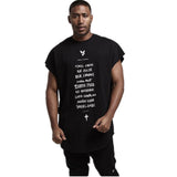 Men Short Sleeve Hip Hop Gyms Singlet Cotton Round Neck Tshirt