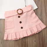 New Fall Autumn Winter 1-6Years Toddler Tops T Shirt Sweatshirts Pants Skirt Outfit Sweet Set