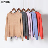 Toppies womens sweater knitted tops round neck