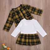 Autumn Winter Party Kids Clothes For Baby Girl Fashion Pageant Plaid Coat
