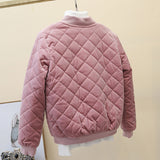 Winter Velvet Coat Cotton Padded Jackets Fur Collar