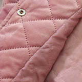 Winter Velvet Coat Cotton Padded Jackets Fur Collar