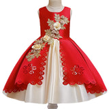 Princess Dress for Baby Girl Flower Elegant Winter Party Dress
