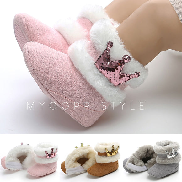 newborn infant winter baby boots warm kids girl snow shoes
