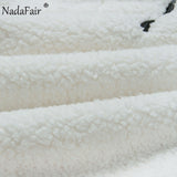 Nadafair Winter Fluffy Fleece Oversized Warm Sweater Fuax Fur Pullovers