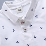 Baby Boys Polo Shirts Short Sleeve Anchor Lapel Clothes