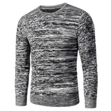 Men Casual Vintage Mixed Color Cotton Fleece Sweater