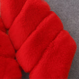 Children Girls Faux Fur Vest Winter Thick Warm Colorful Waistcoat Outerwear