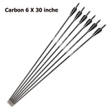 26/28/30/32 inches Spine 500 Carbon/Fiberglass Arrow with Black and White Color