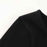 Darlingaga sexy black bodysuits skinny buttons long sleeve