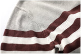 Men's Casual Striped Thick Fleece Cotton Sweater